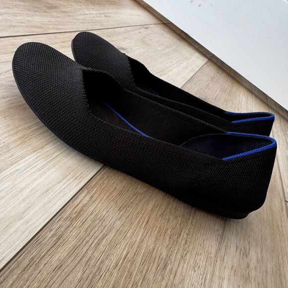 Rothy's Daily Flat Women's 7 Black Sustainable Washable Shoes - Picture 3 of 10